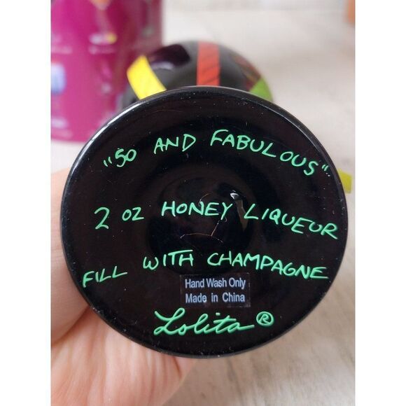 Lolita‎ 50 and Fabulous wine glass birthday drinkware decor - Picture 8 of 8